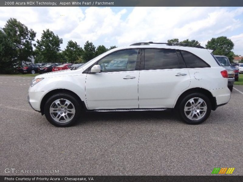Aspen White Pearl / Parchment 2008 Acura MDX Technology