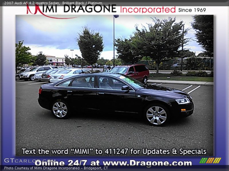 Brilliant Black / Platinum 2007 Audi A6 4.2 quattro Sedan