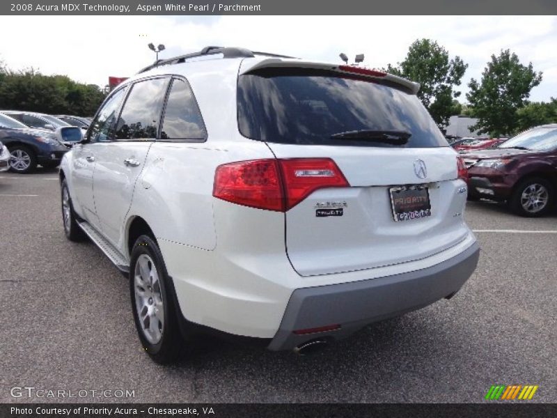 Aspen White Pearl / Parchment 2008 Acura MDX Technology