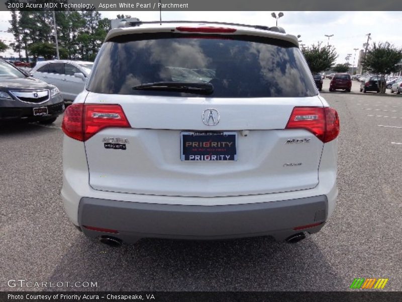 Aspen White Pearl / Parchment 2008 Acura MDX Technology
