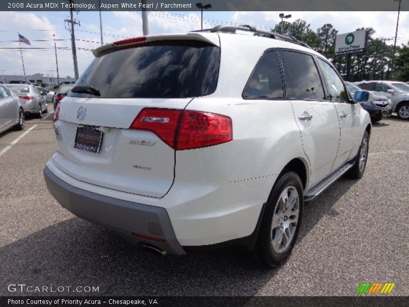 Aspen White Pearl / Parchment 2008 Acura MDX Technology