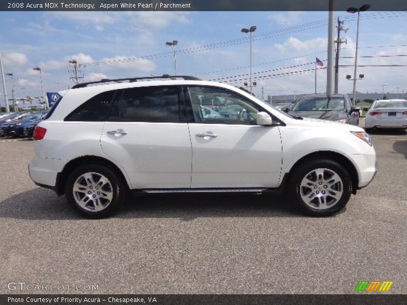 Aspen White Pearl / Parchment 2008 Acura MDX Technology
