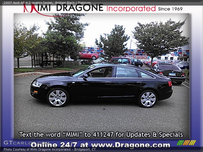 Brilliant Black / Platinum 2007 Audi A6 4.2 quattro Sedan