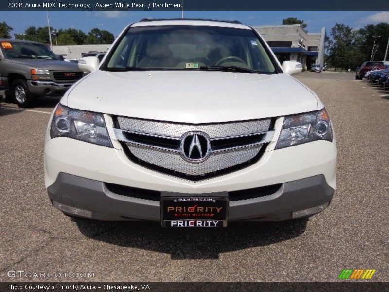 Aspen White Pearl / Parchment 2008 Acura MDX Technology