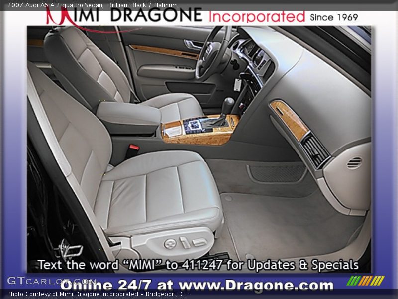 Brilliant Black / Platinum 2007 Audi A6 4.2 quattro Sedan
