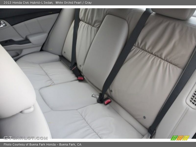 White Orchid Pearl / Gray 2013 Honda Civic Hybrid-L Sedan