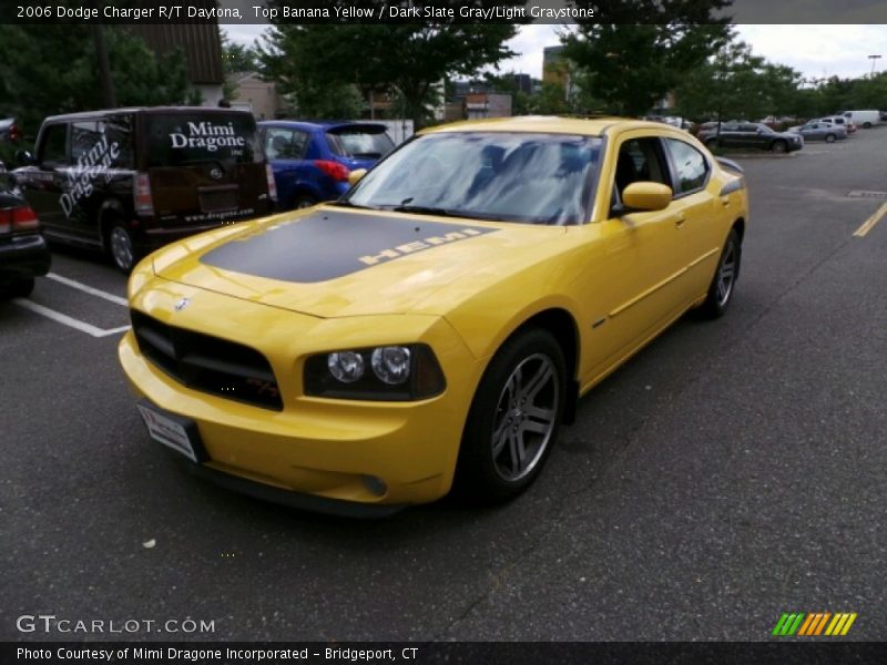 Top Banana Yellow / Dark Slate Gray/Light Graystone 2006 Dodge Charger R/T Daytona