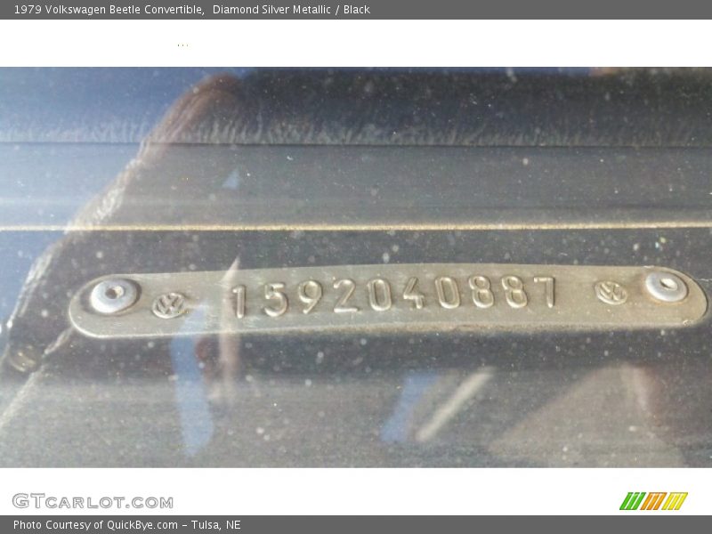 Diamond Silver Metallic / Black 1979 Volkswagen Beetle Convertible