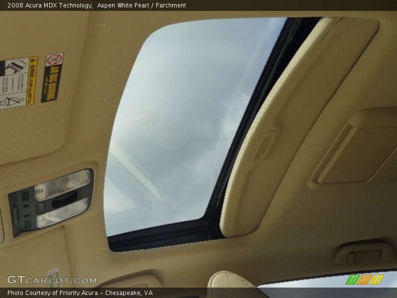 Aspen White Pearl / Parchment 2008 Acura MDX Technology
