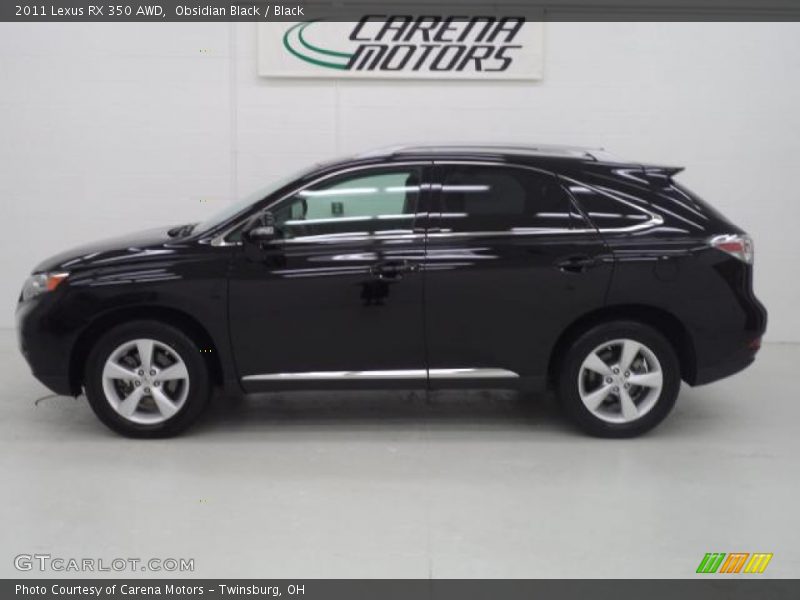 Obsidian Black / Black 2011 Lexus RX 350 AWD