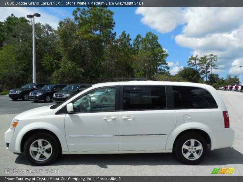Stone White / Medium Slate Gray/Light Shale 2008 Dodge Grand Caravan SXT