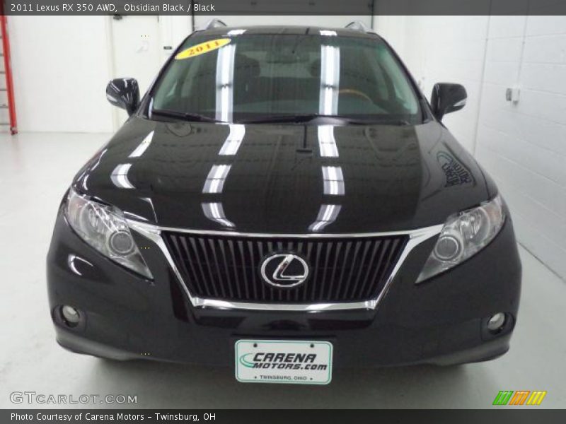 Obsidian Black / Black 2011 Lexus RX 350 AWD