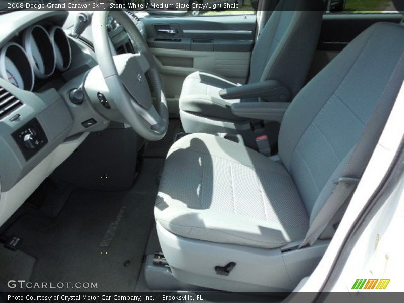 Stone White / Medium Slate Gray/Light Shale 2008 Dodge Grand Caravan SXT