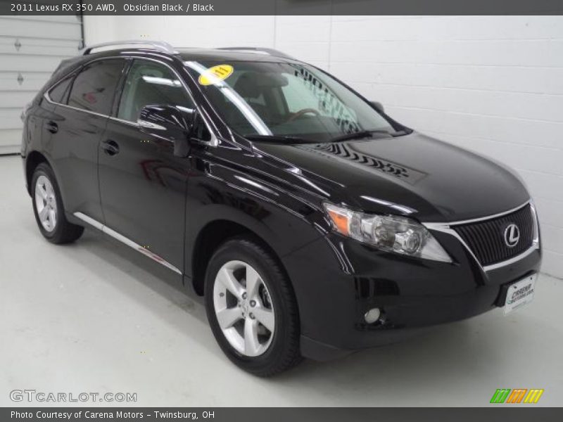Obsidian Black / Black 2011 Lexus RX 350 AWD