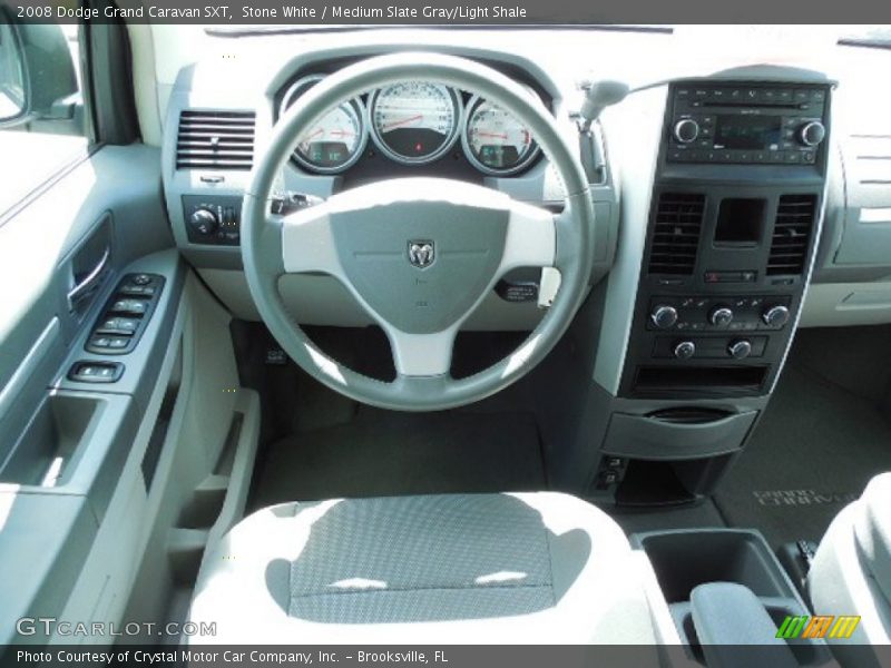 Stone White / Medium Slate Gray/Light Shale 2008 Dodge Grand Caravan SXT
