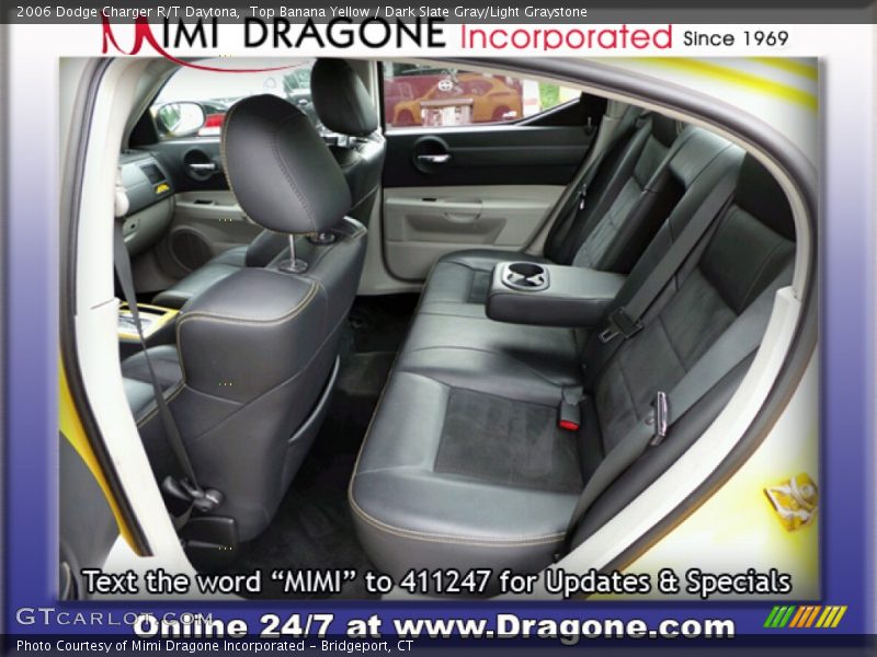 Top Banana Yellow / Dark Slate Gray/Light Graystone 2006 Dodge Charger R/T Daytona