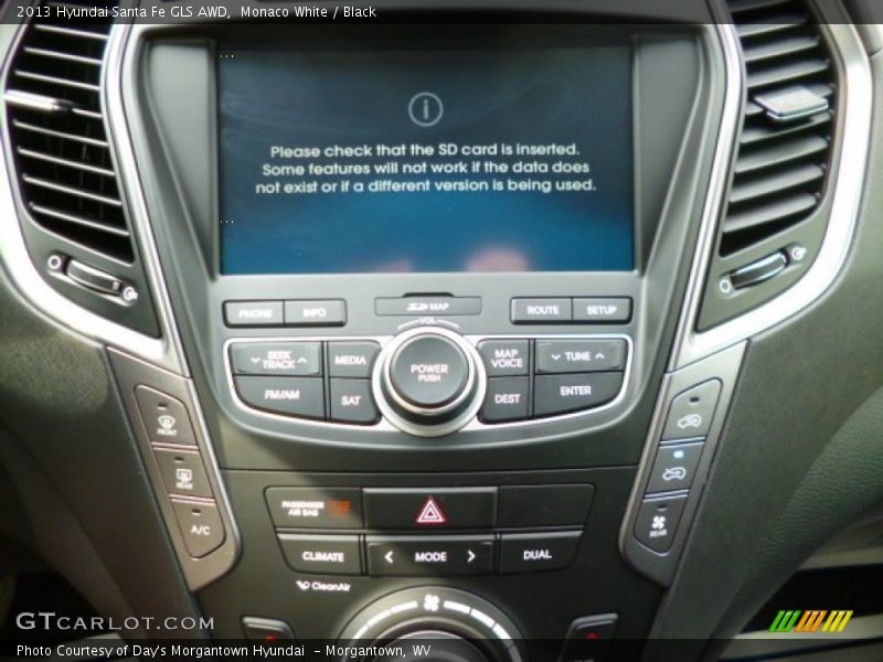 Controls of 2013 Santa Fe GLS AWD
