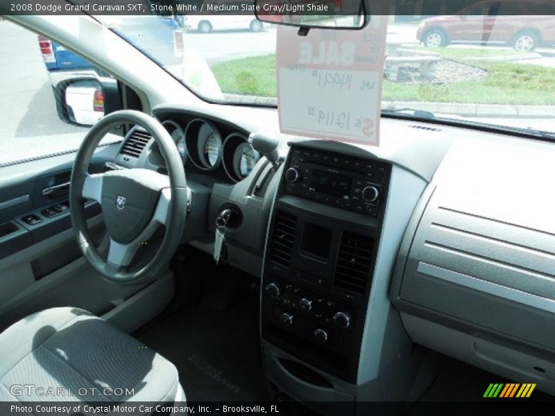 Stone White / Medium Slate Gray/Light Shale 2008 Dodge Grand Caravan SXT