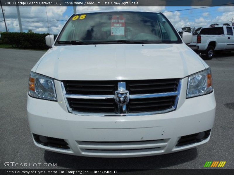 Stone White / Medium Slate Gray/Light Shale 2008 Dodge Grand Caravan SXT
