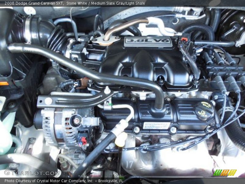 Stone White / Medium Slate Gray/Light Shale 2008 Dodge Grand Caravan SXT