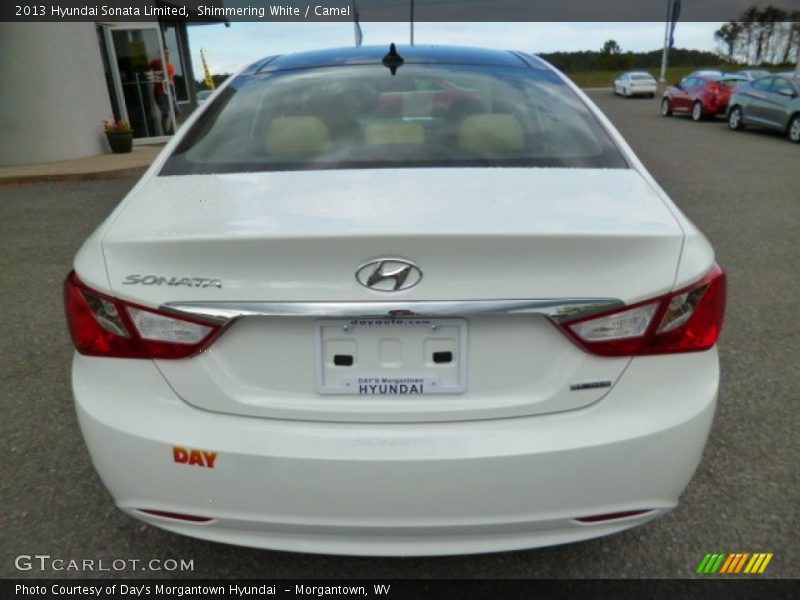 Shimmering White / Camel 2013 Hyundai Sonata Limited