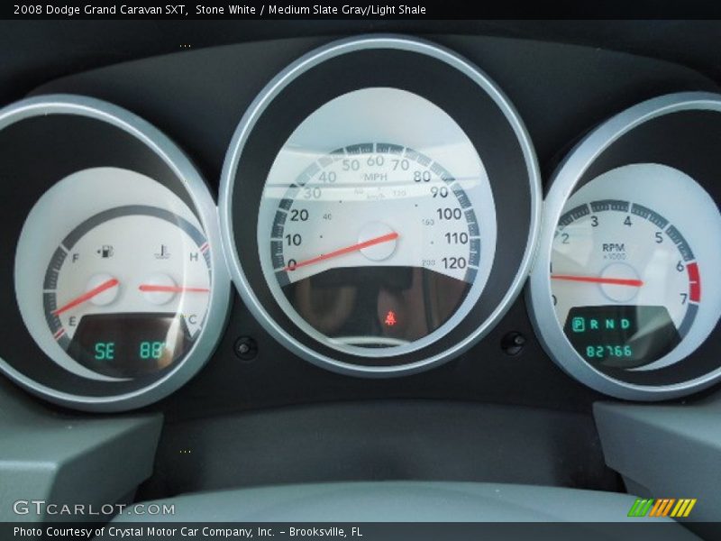 Stone White / Medium Slate Gray/Light Shale 2008 Dodge Grand Caravan SXT