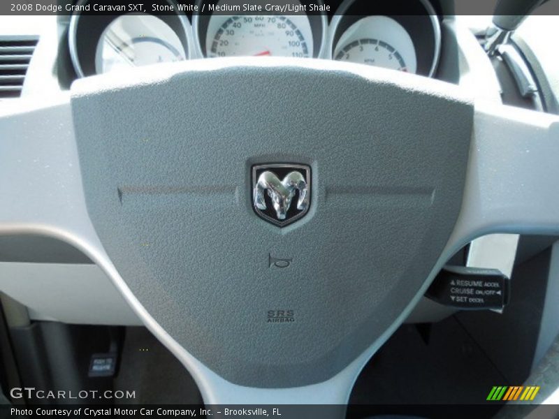 Stone White / Medium Slate Gray/Light Shale 2008 Dodge Grand Caravan SXT