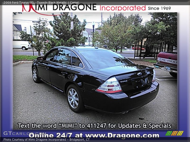 Tuxedo Black Metallic / Camel 2009 Ford Taurus SEL
