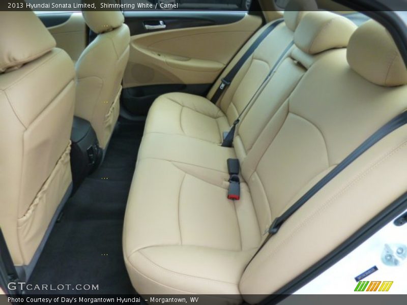 Shimmering White / Camel 2013 Hyundai Sonata Limited