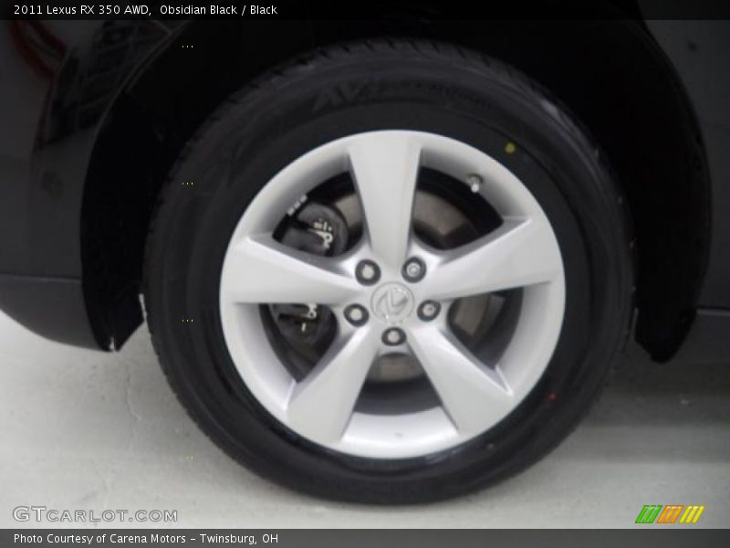 Obsidian Black / Black 2011 Lexus RX 350 AWD