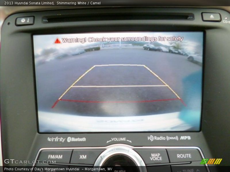 Shimmering White / Camel 2013 Hyundai Sonata Limited