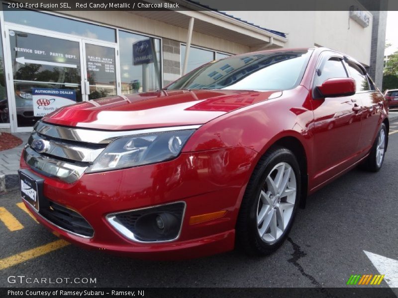 Red Candy Metallic / Charcoal Black 2010 Ford Fusion SEL