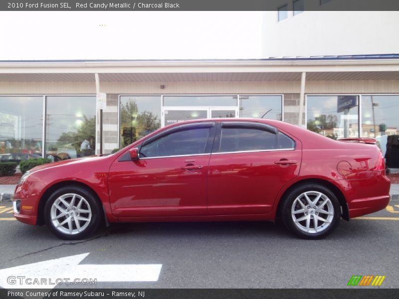 Red Candy Metallic / Charcoal Black 2010 Ford Fusion SEL