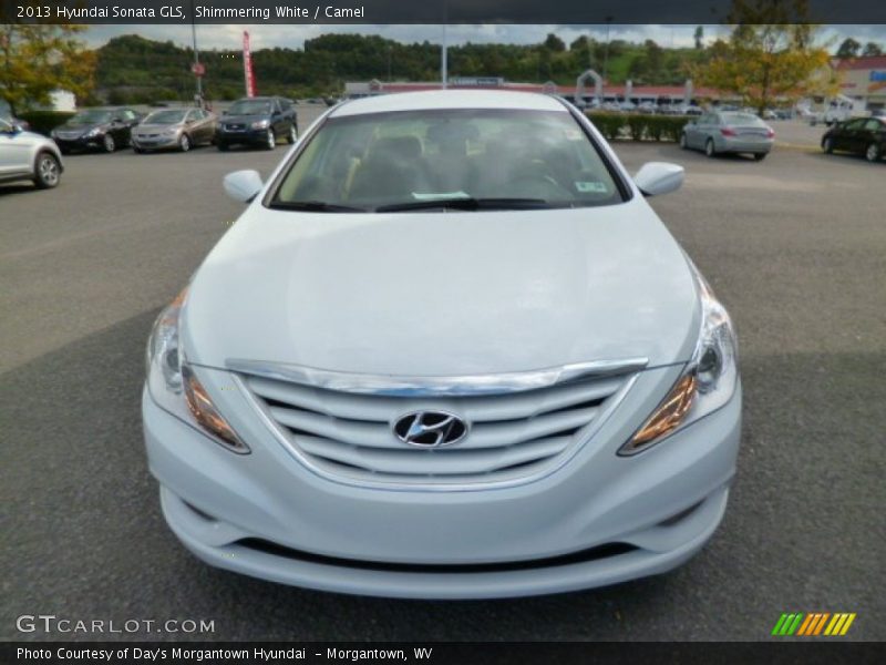 Shimmering White / Camel 2013 Hyundai Sonata GLS