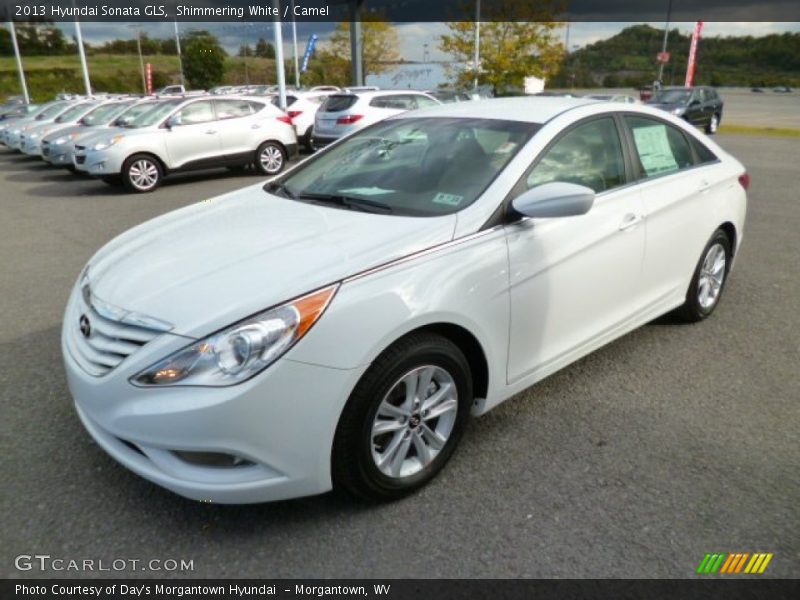 Shimmering White / Camel 2013 Hyundai Sonata GLS