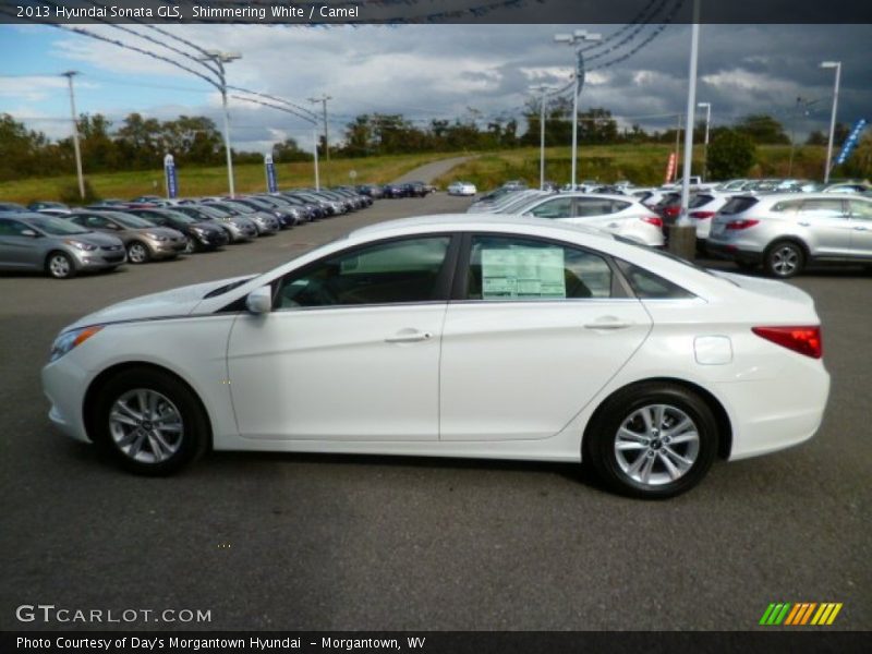 Shimmering White / Camel 2013 Hyundai Sonata GLS