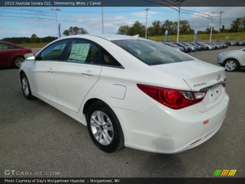 Shimmering White / Camel 2013 Hyundai Sonata GLS