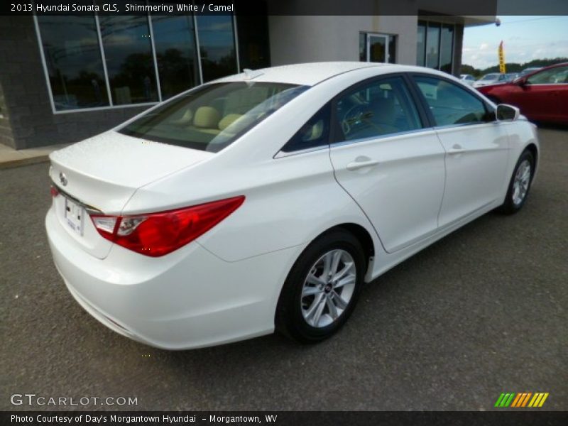 Shimmering White / Camel 2013 Hyundai Sonata GLS