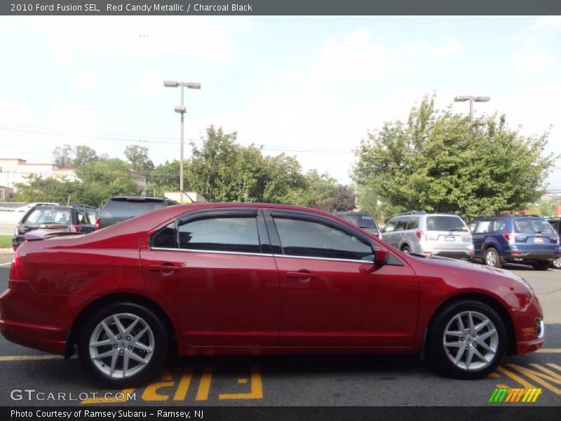 Red Candy Metallic / Charcoal Black 2010 Ford Fusion SEL