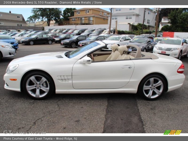 Diamond White Metallic / Stone 2009 Mercedes-Benz SL 550 Roadster