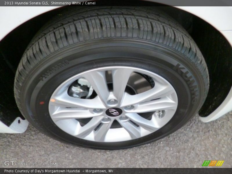 Shimmering White / Camel 2013 Hyundai Sonata GLS