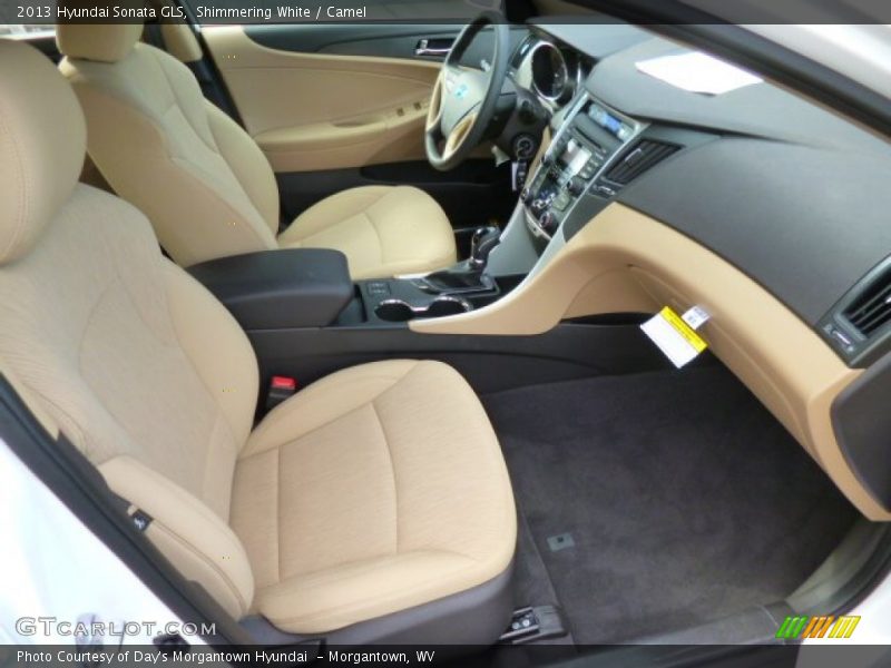 Shimmering White / Camel 2013 Hyundai Sonata GLS