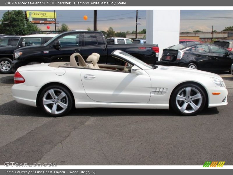 Diamond White Metallic / Stone 2009 Mercedes-Benz SL 550 Roadster