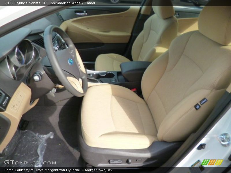 Shimmering White / Camel 2013 Hyundai Sonata GLS