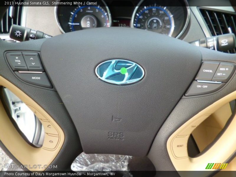 Shimmering White / Camel 2013 Hyundai Sonata GLS