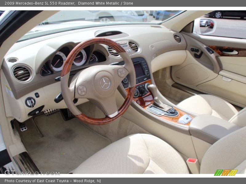 Diamond White Metallic / Stone 2009 Mercedes-Benz SL 550 Roadster