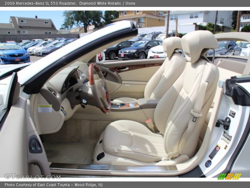 Diamond White Metallic / Stone 2009 Mercedes-Benz SL 550 Roadster
