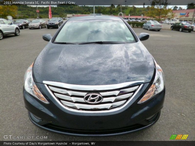 Pacific Blue Pearl / Gray 2013 Hyundai Sonata SE