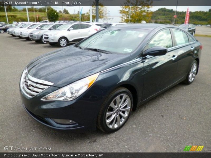 Pacific Blue Pearl / Gray 2013 Hyundai Sonata SE