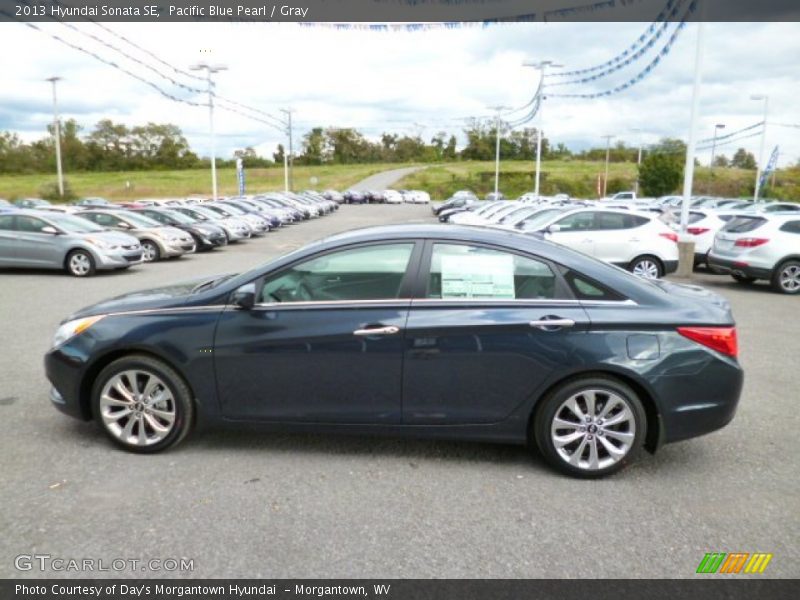 Pacific Blue Pearl / Gray 2013 Hyundai Sonata SE